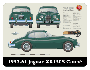 Jaguar XK150S FHC 1957-61 Mouse Mat